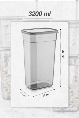 2er-Pack Reinigungsmittel-Aufbewahrungsbox für Pulver und Tabletten mit Clov-Etikett – rechteckiger Reinigungsmittel-Aufbewahrungsbehälter 3,2 l MCH-900 - 5