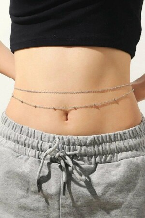 2er-Pack Taillenketten-Körperschmuck in Silber - Chehra Design