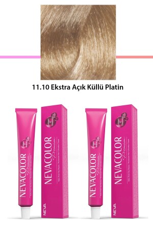 2er-Set Premium 11. 10 Extra Light Ashy Platinum – Permanente Creme-Haarfarbe, 2 x 50 g Tube - Toptan Bulurum