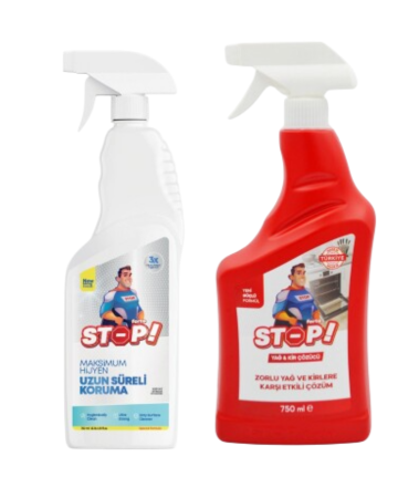 2er Set STOP Forte Fleckenentferner & STOP Forte Öl-, Schmutz- und Kalkentferner - STOP Forte