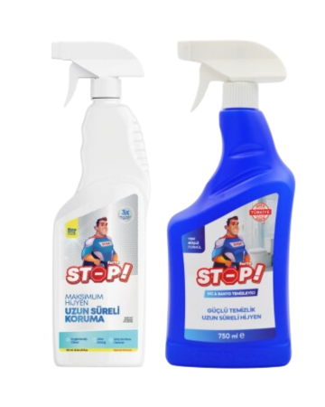 2er Set STOP Forte Fleckenentferner & STOP Forte WC- und Badreiniger - STOP Forte