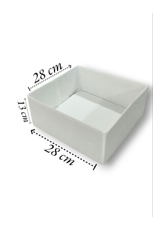 2'li Beyaz Çekmece Içi Düzenleyici Organizer Set - Çok Amaçlı Dolap Içi Kutu Seti ( 28*28*13cm ) - 2