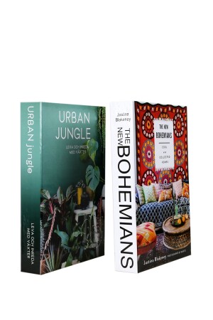 2'li Bohem - Jungle Dekoratif Kitap Kutu iray03 - irayhomedecor