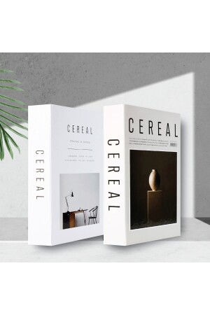 2'li Cereal Vazo & Masa Dekoratif Kitap Kutu iray03 - 3