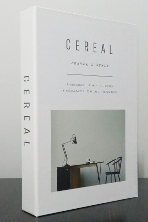 2'li Dekoratif Kitap Görünümlü Kutu Monochrome Home & Cereal Beyaz Temalı - 5