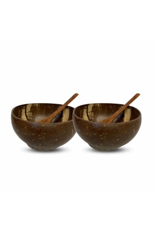 MNZ-2-Piece كأس جوز الهند، ملعقة و كأس المفتاح - كأس - كأس جوز الهند JDA00010 - Coconut Products