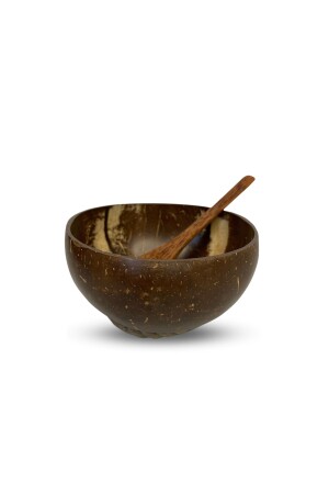 2'li Hindistan Cevizi Kase, Kaşık Ve Kase Altlığı - Bowl Kasesi - Coconut Bowl JDA00010 - 3