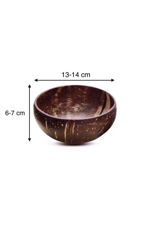 2'li Hindistan Cevizi Kase, Kaşık Ve Kase Altlığı - Bowl Kasesi - Coconut Bowl JDA00010 - 6