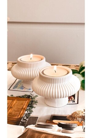 MNZ-2-pack Jowe Candlestick Candle Holder - Blanj