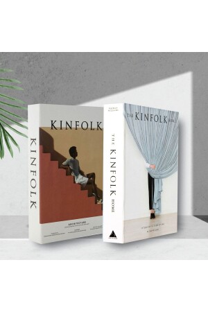 MNZ-2 حزمة Kinflok الستارة والسلالم ديكورات الكتب الصندوق iray03 - irayhomedecor