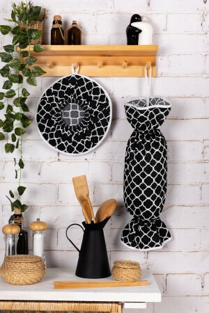 2'li Mutfak Seti Çok Amaçlı Organizer Düzenleyici Poşetlik Ve Pilav Demleme Örtüsü Takımı - Morlay