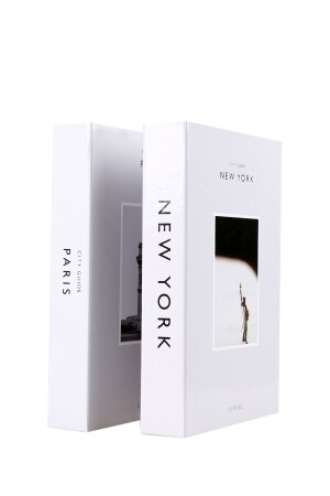 2er-Pack dekorative Bücherbox „New York/Paris“ iray03 - irayhomedecor