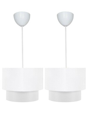 2'li Pasta Sarkıt Avize - Beyaz EV-113 - EvLight