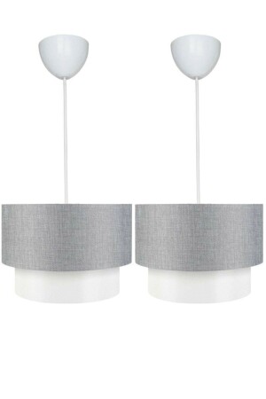 2'li Pasta Sarkıt Avize - Gri EV-113 - EvLight