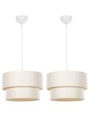 2'li Pasta Sarkıt Avize - Krem EV-113 - EvLight