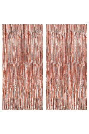 2li Rose Gold Pembe Kapı Duvar Parti Fon Arka Perde Işıltılı Yapışkanlı Doğum Günü Fotoğraf Perdesi - Parti Dolabı