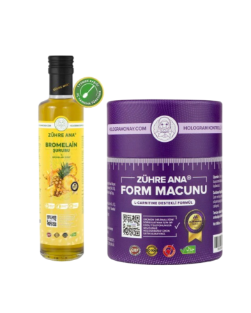 2'li Set Zühre Ana Bromelain Ananas İçeren Detox Şurubu&Zühre Ana L-carnitine Destekli Form Macunu - Zühre Ana