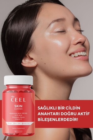 2'li Vegan Cilt Vitamini Çiğnenebilir Gummy- Hyaluronic Acid- Vitamin C- Glutatyon- Q10- Ala- Biotin - 4