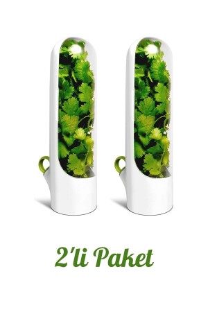 2'li - Yeşillik Saklama Kabı - Herb Keeper HS-0575 - 2