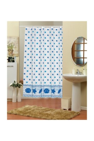 الستائر من غرفة الحمام 2x110x200 الستائر من حمام الجناح المزدوج مع هدية الخاتم 4910 BAPEVD4910STC - Zethome