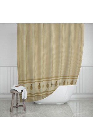 الستائر من غرفة الحمام 2x110x200 الستائر من حمام الجناح المزدوج مع هدية الخاتم 5030 براون BAPEVD5030KAHC - Zethome