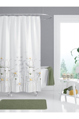 الستائر المضطربة من الحمام 2x120x200 سم الستائر المزروعة من الحمام الزهري مع حلقات 16 C هدية - Tropikhome