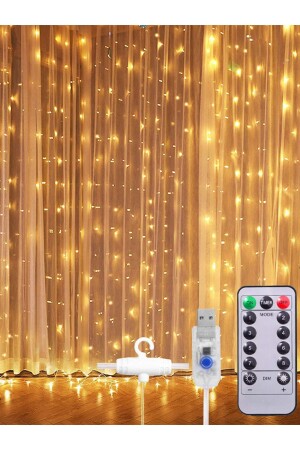 الستائر الديدي من أسلاك الجامعة 2x2 متر، التحكم عن بعد، USB، 8 الرسوم المتحركة، 10 حوافز، 200 LEDs PG0461 - Patladı Gitti