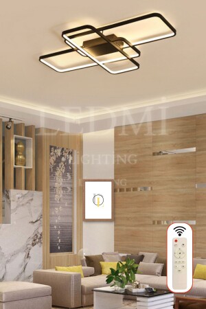 منز-الإضاءة العالية مستطيل السقف الأسود اليد الشنارة، 3 الألوان الإضاءة، والإضاءة عن بعد، غرفة المعيشة الشنارة 1008 - Ledmi Lighting