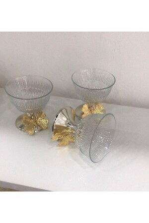 مـنـز - أيقـار - تبدو 3 قطع فضي - زجاجي - أقدام زكر - كأس - كأس - عرض - حامل - مـنـل1023 - Elzem