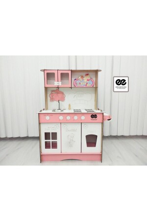 طباخ ألعاب خشبية كبيرة مع هدية مفاجأة - 3 مم 105 سم - Emrin Ahşap Oyuncak Ve Hediyelik Eşya