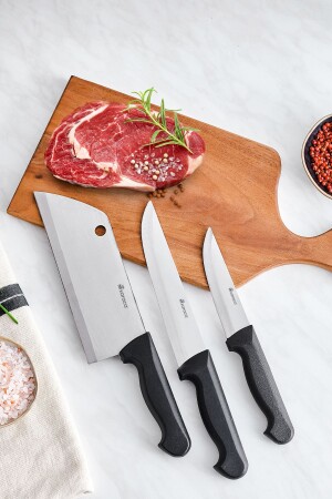 (منيز ستايما) 3 قطع سكين محترف مجموعة 153. 03. 08. 2687 - Karaca