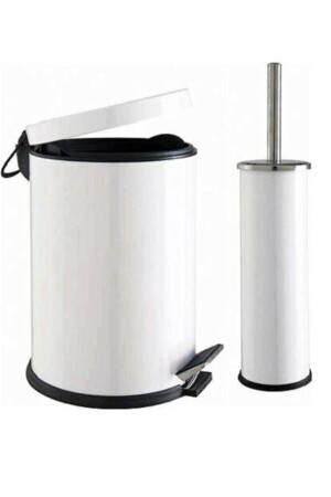 غرف الاستحمام البيضاء القمامة 3 لتر + فرشاة المرحاض مجموعة 2 133 - Maxiflow