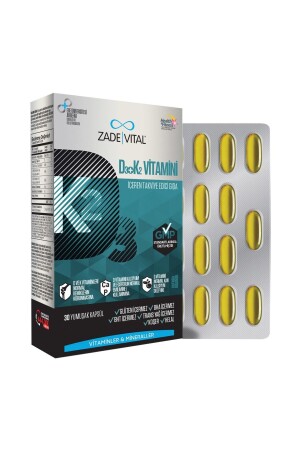 فيتامين د3+ ك2 (MK7) 30 كبسولة ناعمة - بلستر - Zade Vital