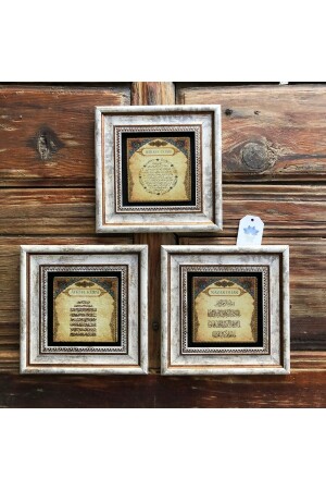 مُصطلحات جدارية مزودة بحجر 3 قطع 20 × 20 سم إيتل نزار بريكيت 3CDD-40-011 - Oscar Stone Decor