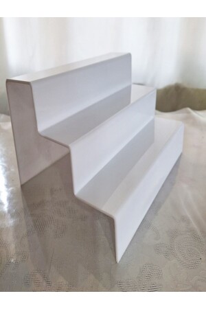 سلم من الزجاج النقي 3 مم أبيض (20 سم عرض) 3 طبقات من الوقوف حاملة العصير حاملة الكوب منتج رف الزهور SeHa3mm110B20 - SeHa Design