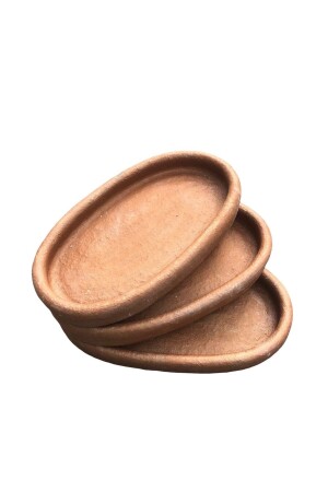 كاسيرول من الطين 3 قطع قارب 20 سم صناعة يدوية - Mutfakkapında