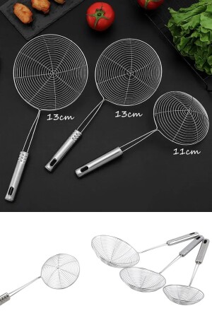 مجموعة من 3 علبة طازجة من الفولاذ المقاوم للصدأ - سد الزيت - سد الأسلاك الفولاذية - 2x 13 سم و 1x 11 سم قطر - Sekiz8