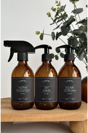 مجموعة من 3 300 مل من الزجاجة من الأنبرا رش مطبخ نظيف و صابون سائل و مطبخ مضغوط الأسود 3lüsetner4 - GO BLOBS