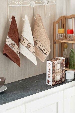 مجموعة من 3 مناشفة مطبخ القهوة 30x50 HAVST00011 - Genel Markalar