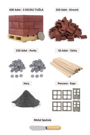 مجموعة بناء 3 ثقوب مميزة من الطوب الجديد3300 - sarıhan