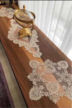 مجموعة غرفة المعيشة من 3 قطع طاولة الطعام غطاء طاولة القهوة غطاء طاولة القهوة 3prcyni1 - Çt Çeyizci Tekstil