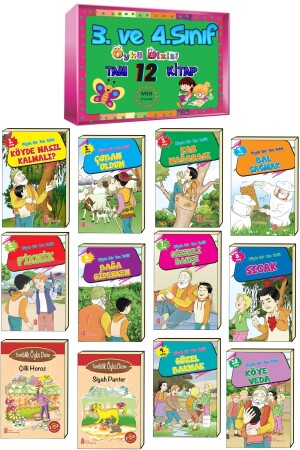 م.ن.ز-3 و4 مجموعة من 12 كتاب قصص جميلة للصفوف - Ata Yayıncılık