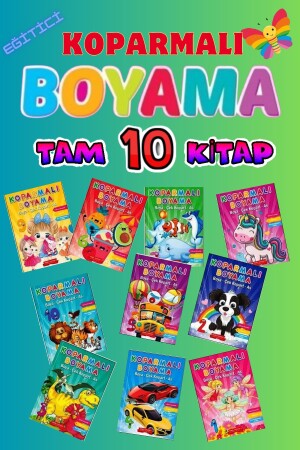 مجموعة من الكتب الملونة من 3 إلى 6 سنوات من العمر 10 كتب - Gönül Yayincilik