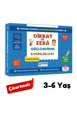 3-6 Yaş Dikkat ve Zekâ Güçlendirme Etkinlikleri Seti (İngilizce Destekli) - 1