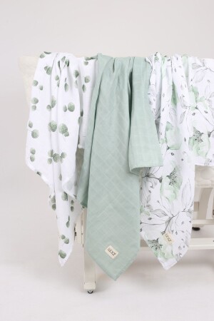 مجموعة غطاء موسلين المطبوعة رقميا من 3 - 75x75 سم ZT5000 - LUCKKA