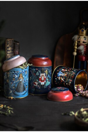 مجموعة من 3 حاويات تخزين معدنيات 9 سم حاوية الطعام مجموعة من حاويات الطعام، قصص ERB05U8 - Evle