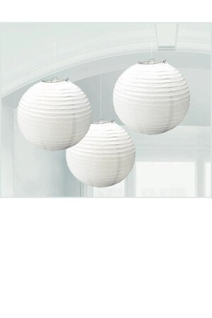 3 Adet beyaz Japon Feneri 40 Cm - Teknonisa