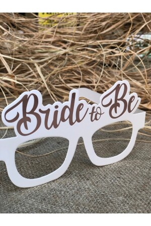 3 Adet Bride Konsepti Gözlük Rose Gold Renk Bride To Be Yazılı Beyaz Bekarlığa Veda Partisi Gözlüğü - 2