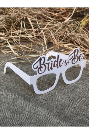 3 Adet Bride Konsepti Gözlük Rose Gold Renk Bride To Be Yazılı Beyaz Bekarlığa Veda Partisi Gözlüğü - 5