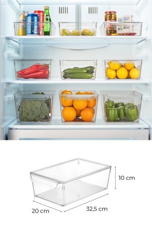3 Adet Kapaklı Buzdolabı Organizeri Orta Buzdolabı Düzenleyici 730 - 4
